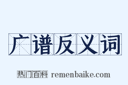 广谱反义词是什么意思的图片